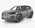 Seat Tarraco with HQ interior 2022 3d model wire render