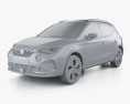 Seat Arona FR 2024 3D-Modell clay render