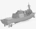 Akizuki-class destroyer 3d model