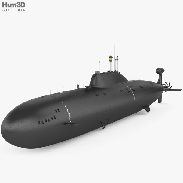 프로젝트 971 슈카-B형 잠수함 3D 모델 