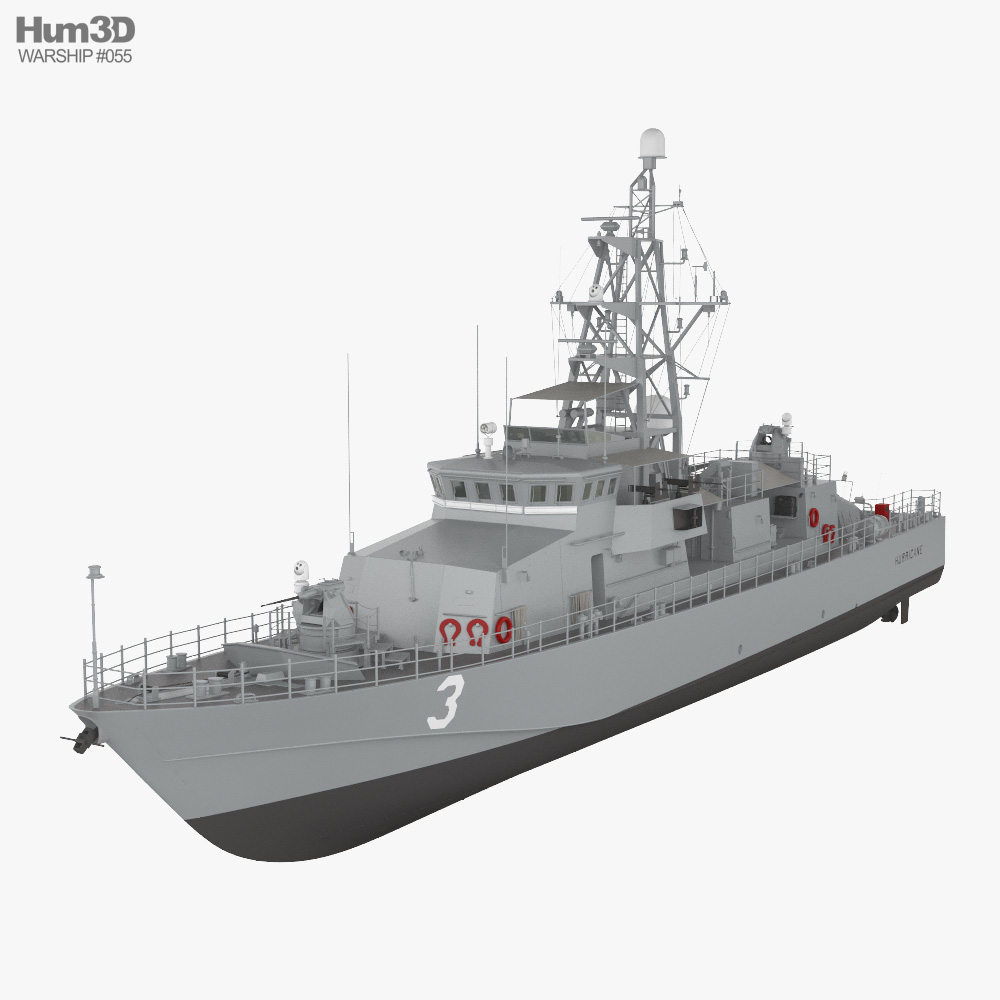 飓风级沿海 巡邏艇 3D模型