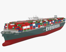 Контейнеровоз Evergreen G-класу 3D модель