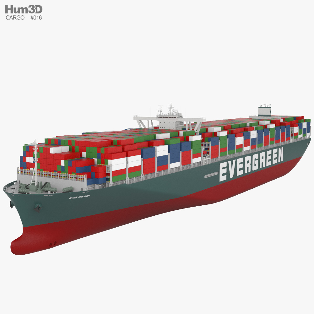 Evergreen G-class container ship 3D model