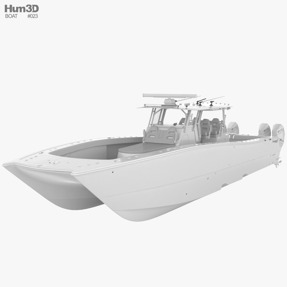 Freeman 47 Рибальський човен 3D модель