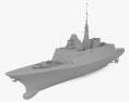 French frigate Aquitaine 3d model