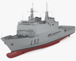 3D model of Galicia-class landing platform dock