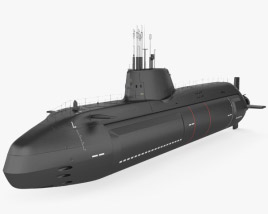 3D model of HMS Astute submarine