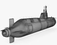HMS Astute Подводная лодка 3D модель