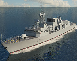 3D model of Halifax class frigate