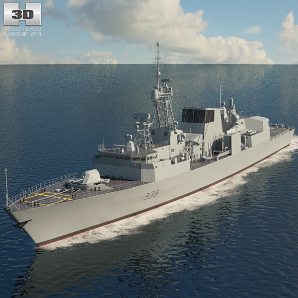 Halifax class frigate 3D model