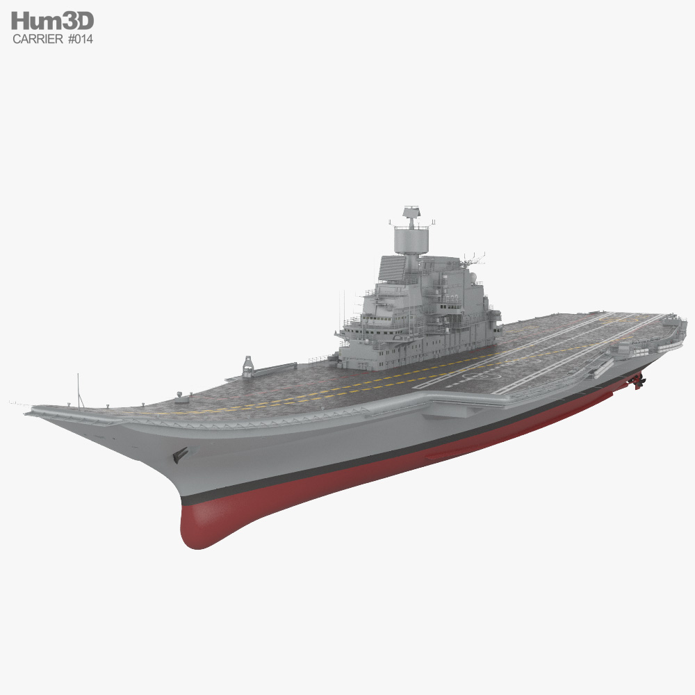 INS Vikramaditya aircraft carrier 3D model