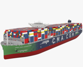 Jacques Saade-class container ship 3D model