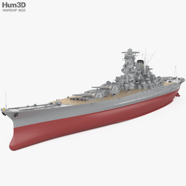 Yamato couraçado Modelo 3d
