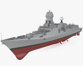 3D model of Kolkata-class destroyer