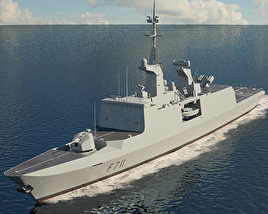 La Fayette class frigate 3D model