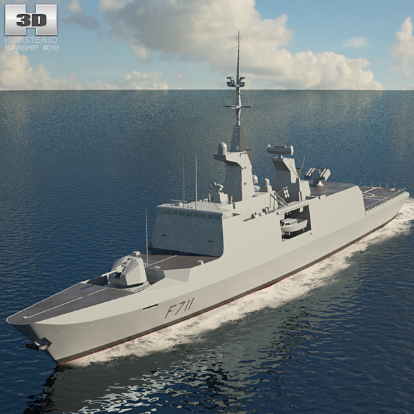 Classe La Fayette Fregata Modello 3D