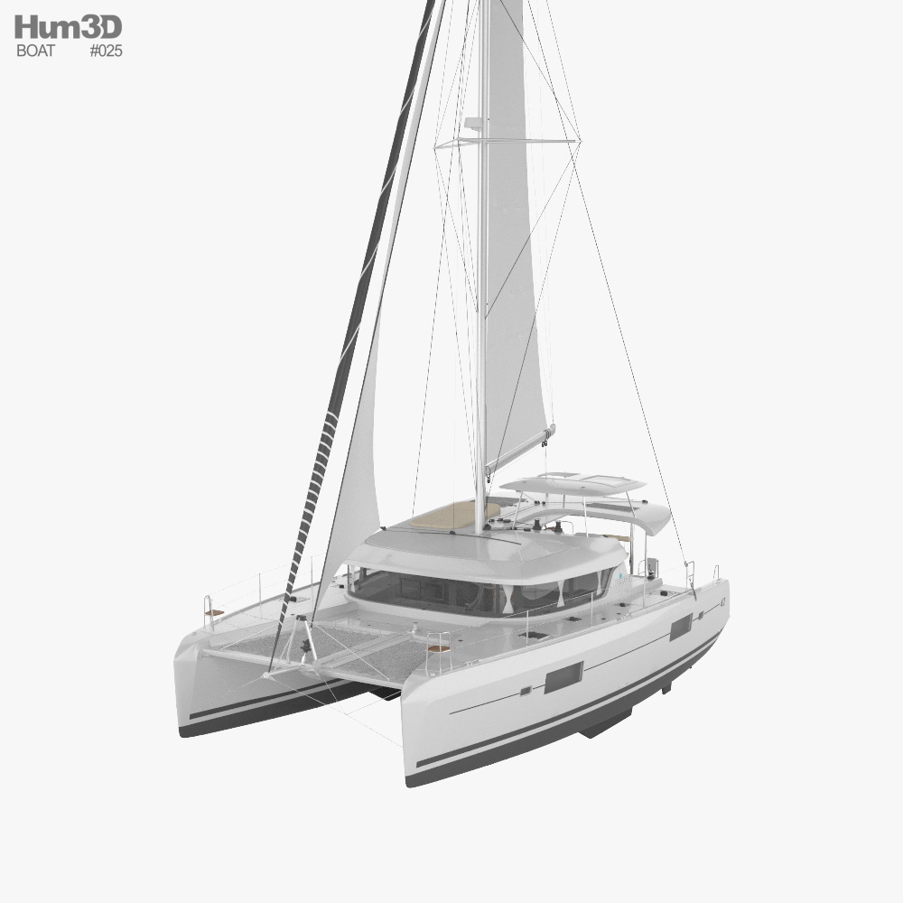 Lagoon 42 catamaran 3D model