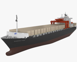 MV Maj. Bernard F. Fisher container ship 3D model