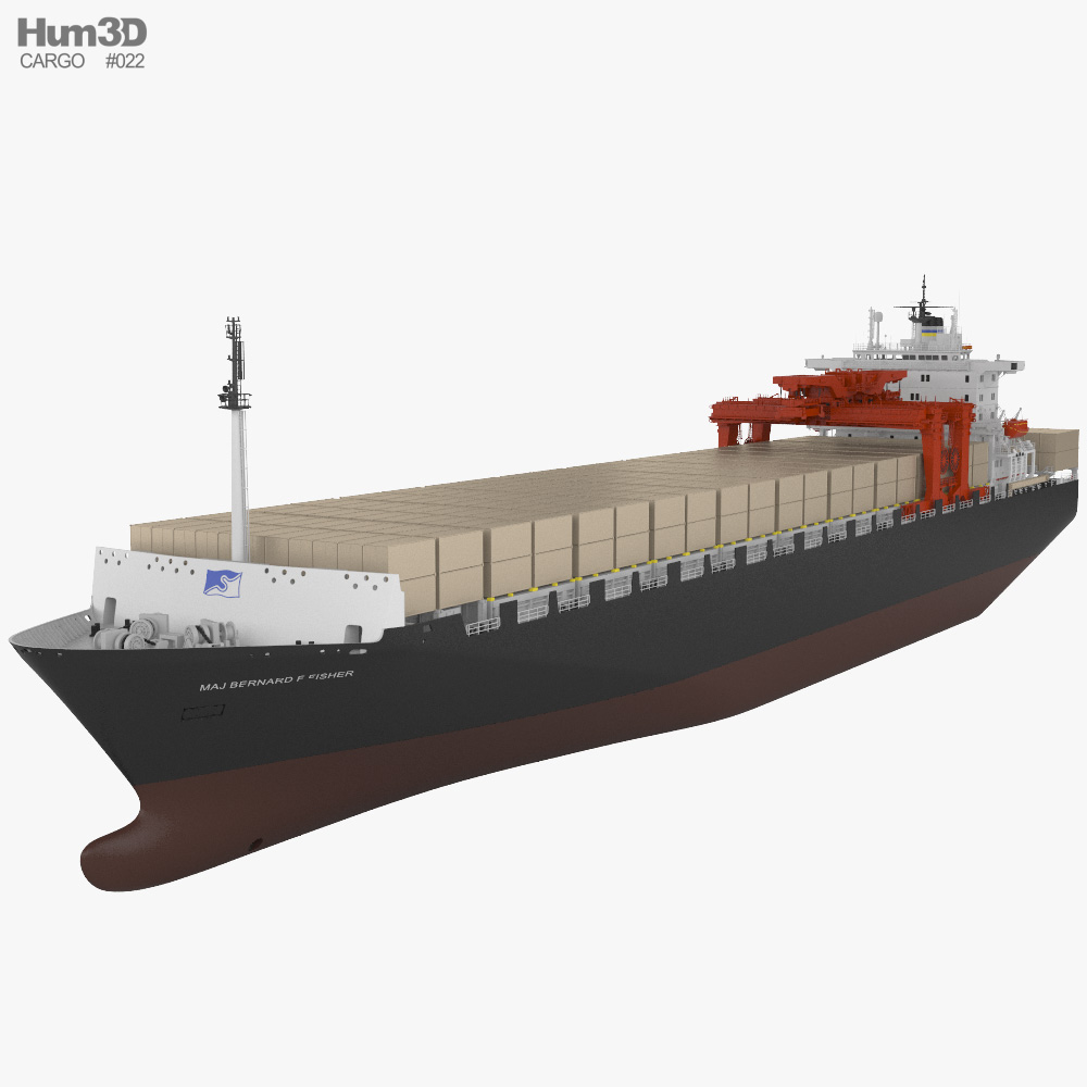 MV Maj. Bernard F. Fisher container ship 3Dモデル