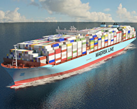 3D model of Maersk Triple E-class container ship