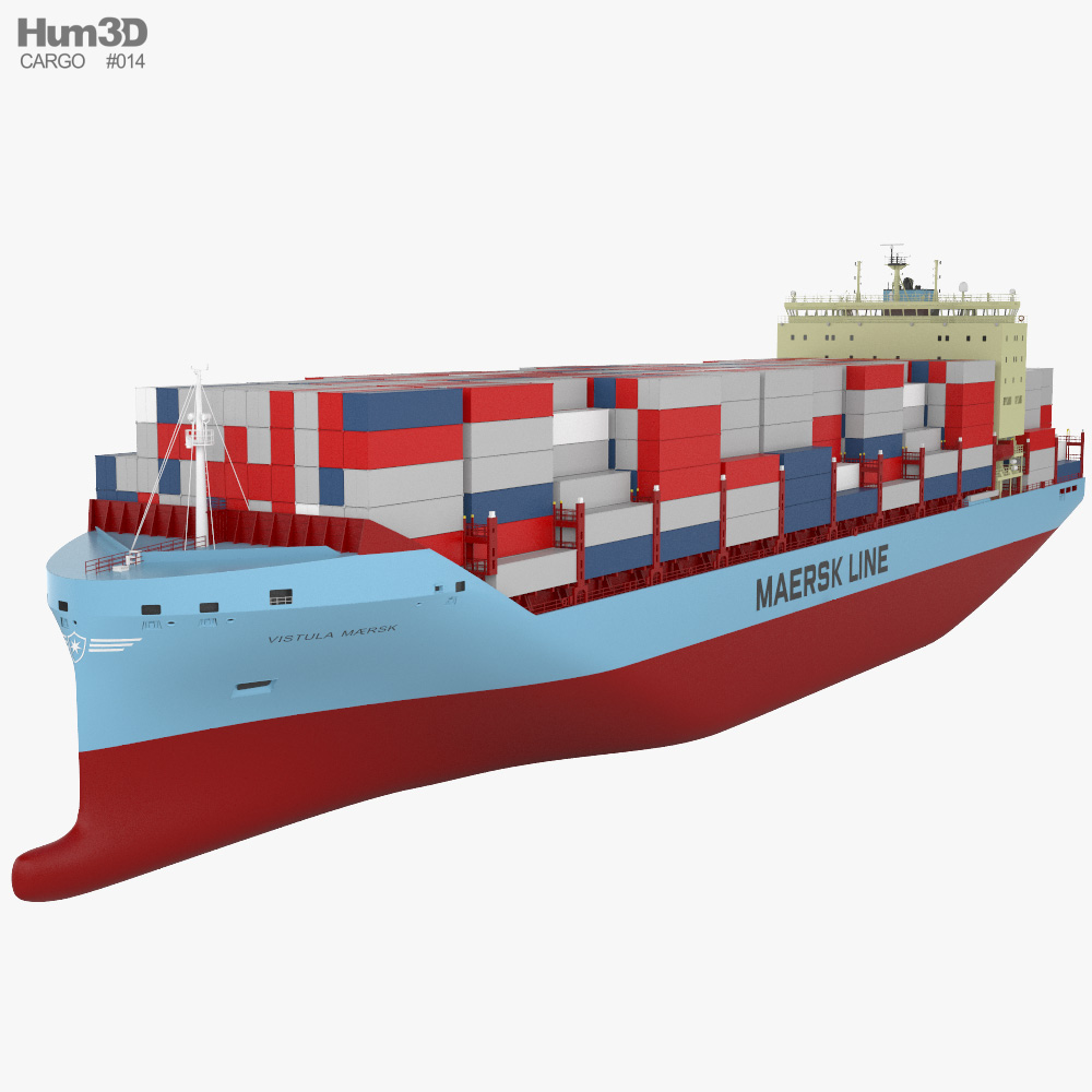 Maersk V-class container ship 3D model