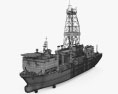 Noble Буровое судно 3D модель