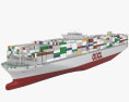 OOCL M-class container ship 3d model