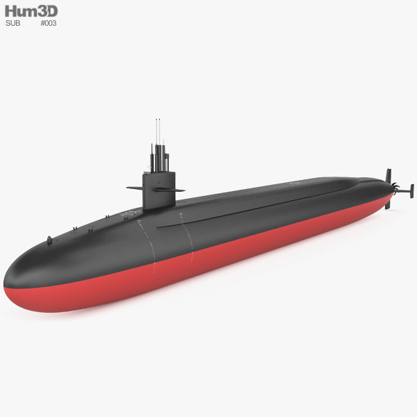 오하이오급 잠수함 3D 모델 