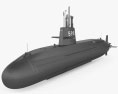 Oyashio-class submarine 3d model