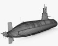 おやしお型潜水艦 3Dモデル