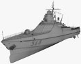 Патрульний корабель проєкту 22160 класу Василь Биков 3D модель