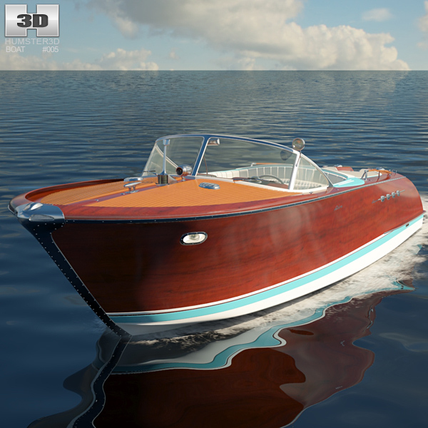 Riva Aquarama Wooden Runabout Modello 3D