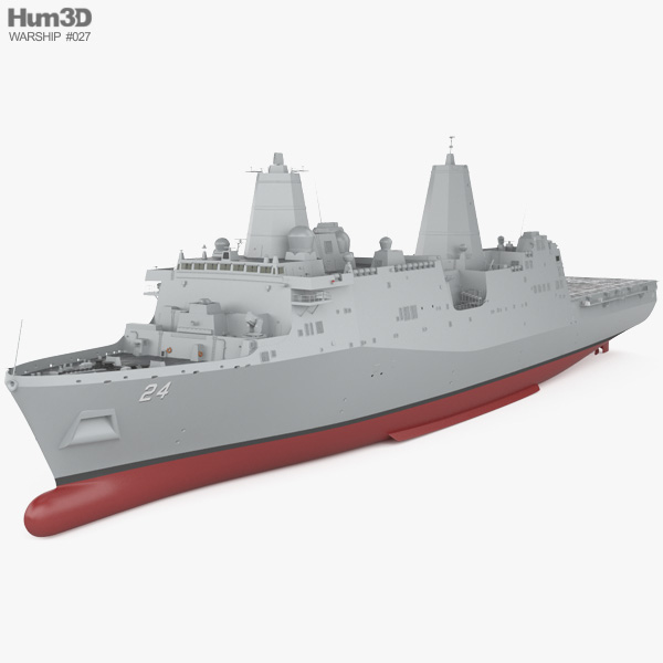 San Antonio-class amphibious transport dock 3D model