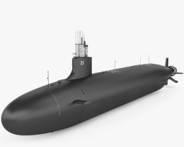 3D model of Seawolf-class submarine
