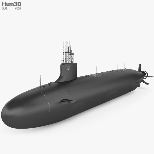 Seawolf-class submarine 3D model