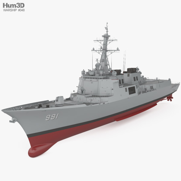 Sejong the Great-class destroyer 3D model