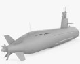 소류급 잠수함 3D 모델 