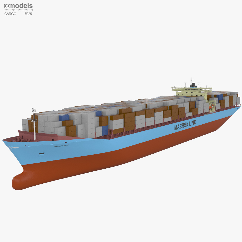 Sovereign Maersk Container Ship Modelo 3D