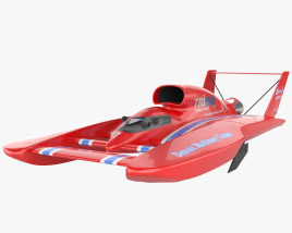 Spirit of Detroit hydroplane 3D-Modell