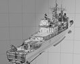 Ракетный крейсер типа Тикондерога 3D модель