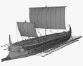 三段櫂船 3Dモデル