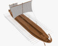 三段櫂船 3Dモデル