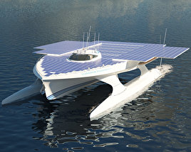 MS Turanor PlanetSolar solar-powered boat 3D model