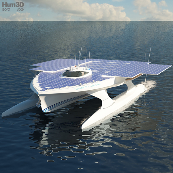 MS Turanor PlanetSolar solar-powered boat 3D model