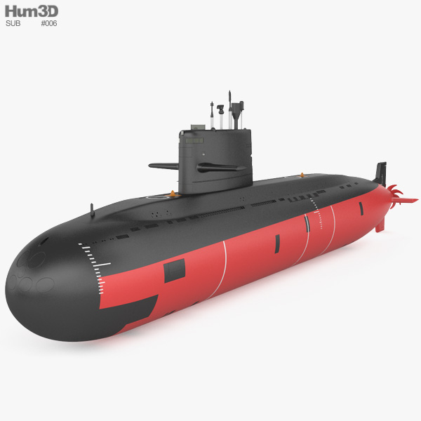 Type 039A Submarino Modelo 3d