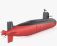 Type 039A Submarino Modelo 3d