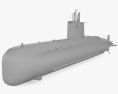 Type 209 submarine 3d model