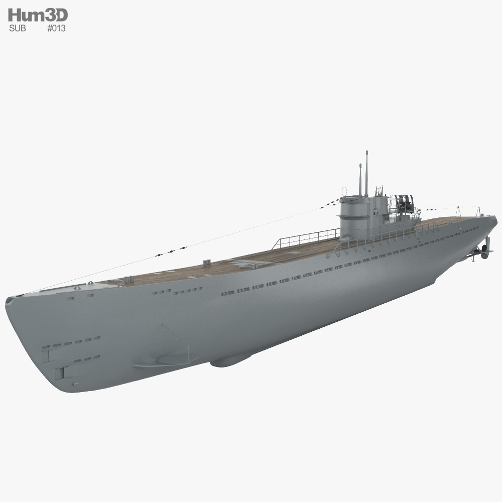 UボートIX型 3Dモデル