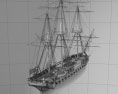 USS Constitution フリゲート 3Dモデル