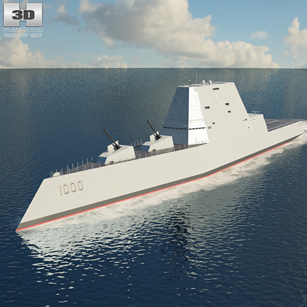 USS Zumwalt 3D model